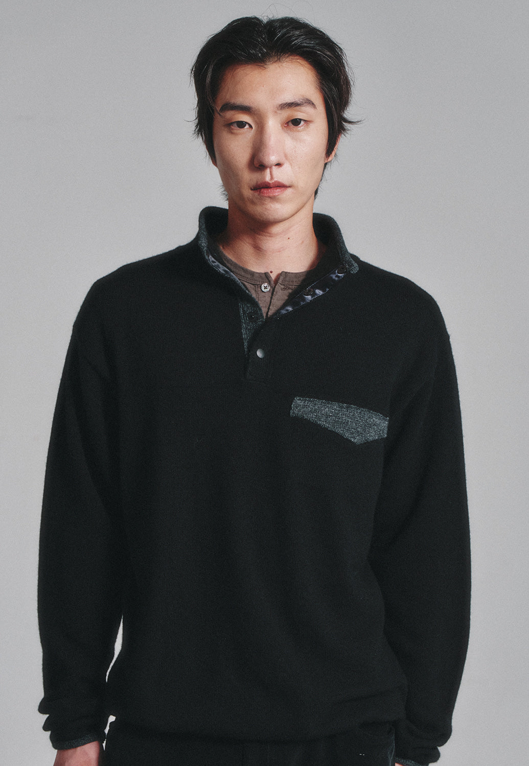 Art if acts - Vintage Pullover Knit (Black/Grey) product image 4 | TRAB K-Fashion Australia