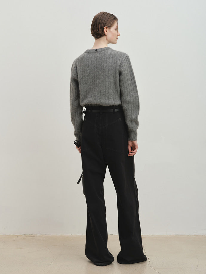 Tonywack - Wide-Leg Cotton Work Pants (Black) product image 5 | TRAB K-Fashion Australia