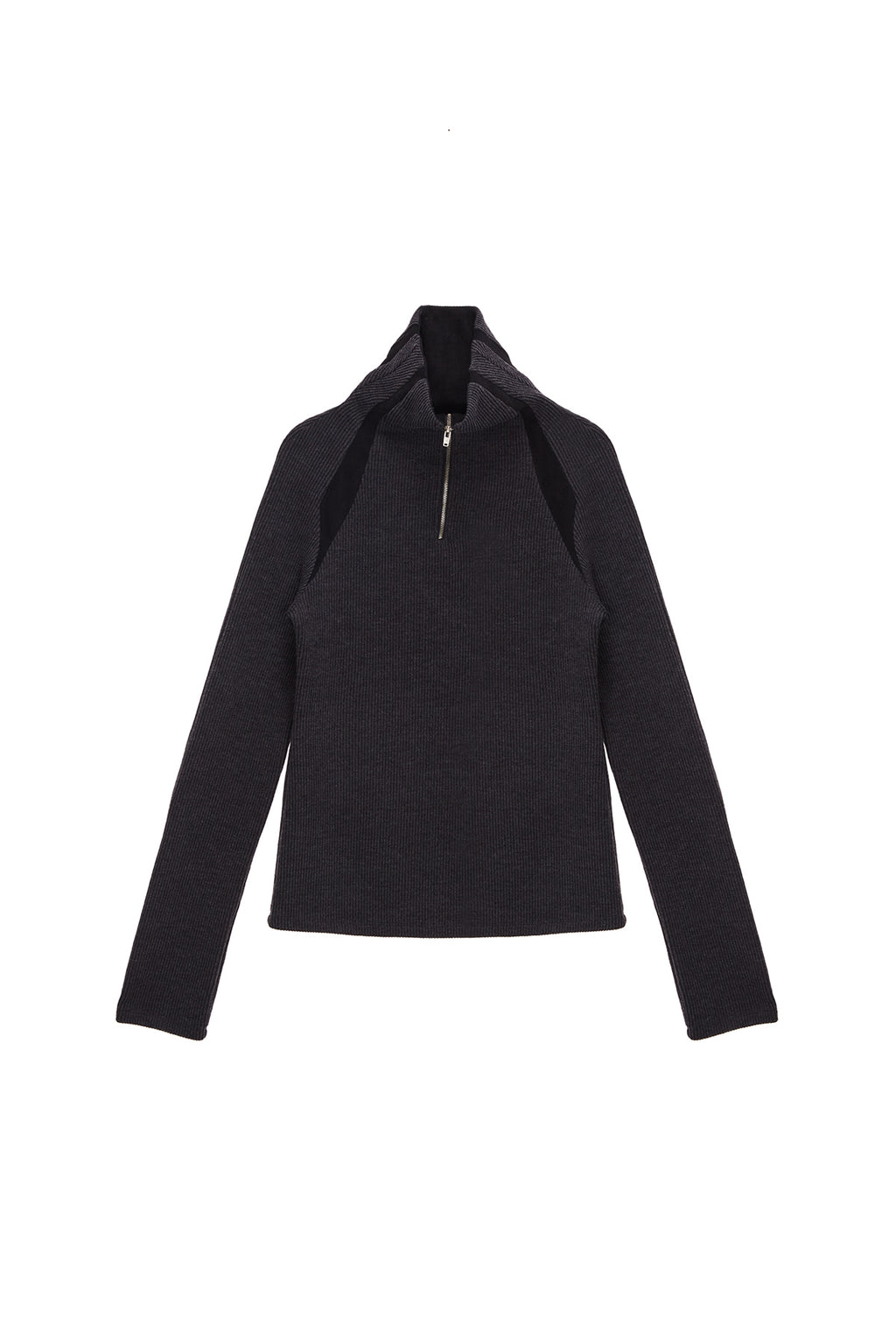 Matin Kim - High Neck Raglan Zip T-shirts (Navy) product image 11 | TRAB K-Fashion Australia