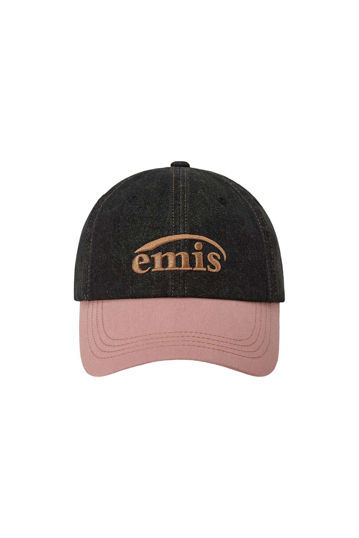 Emis - Washed Denim Ball Cap (Gray/Pink) product image 1 | TRAB K-Fashion Australia
