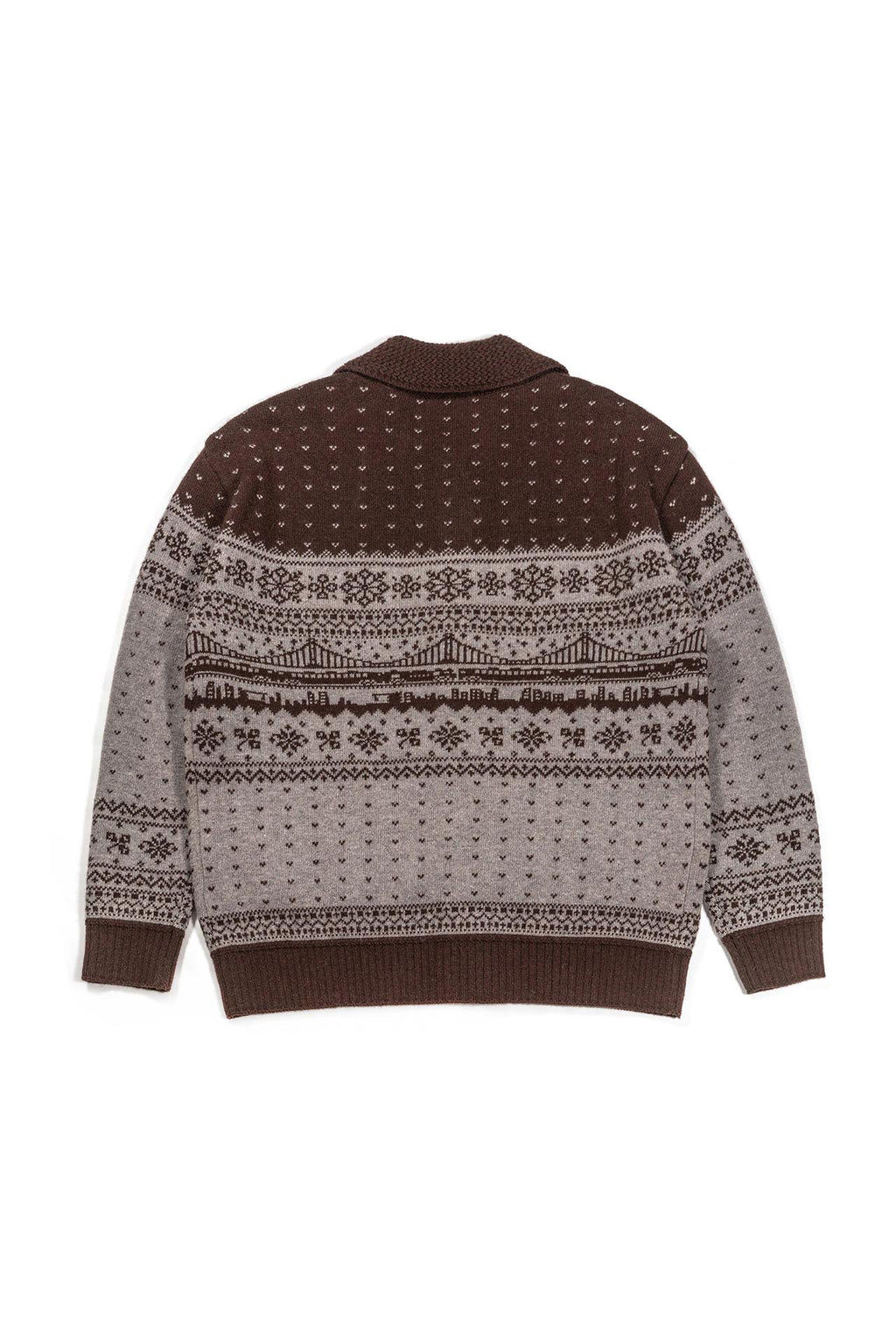 Ioedle - City Bound Wool Collar Knit Cardigan (Brown) product image 3 | TRAB K-Fashion Australia