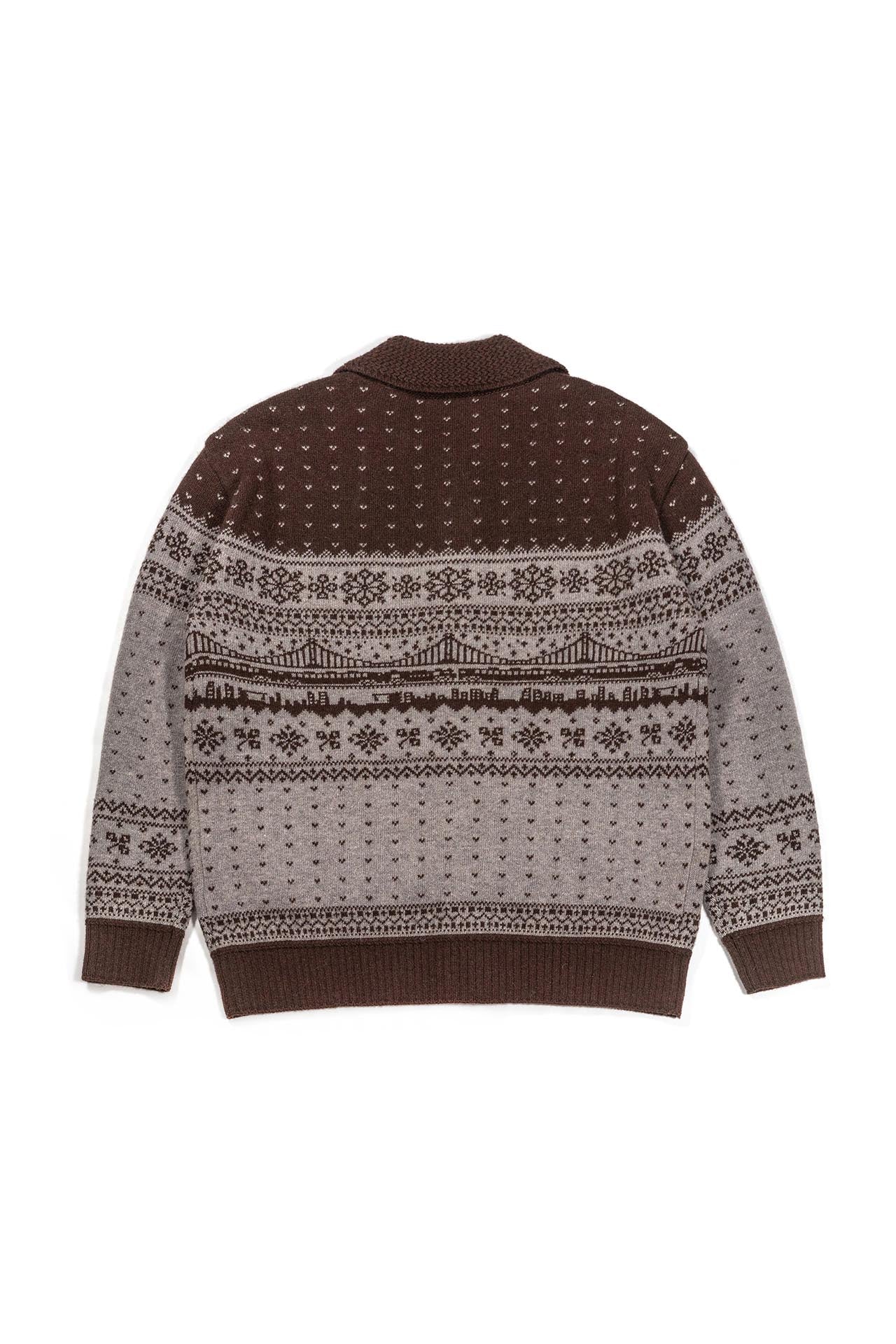 Ioedle - City Bound Wool Collar Knit Cardigan (Brown) product image 3 | TRAB K-Fashion Australia