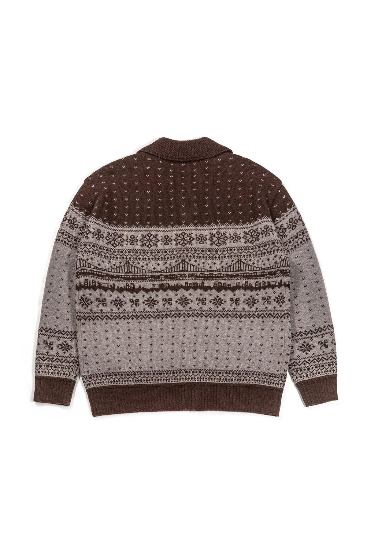 Ioedle - City-Bound Wool Collared Knit Cardigan (Brown) product image 3 | TRAB K-Fashion Australia