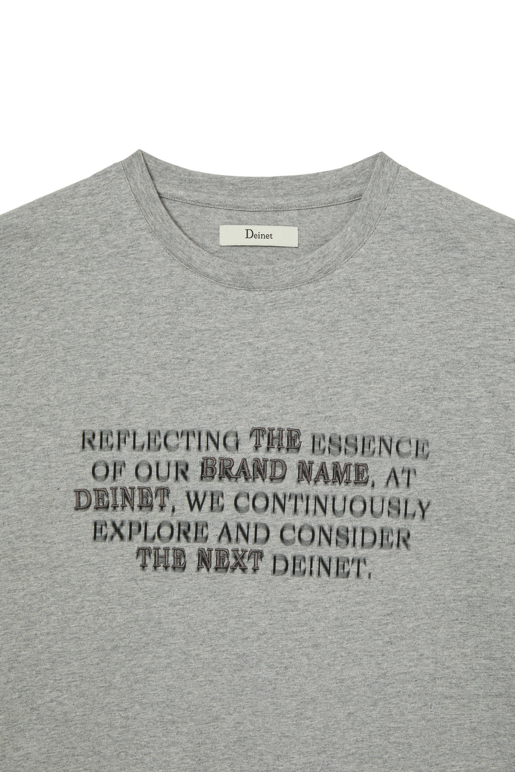 Deinet - Lettering T-Shirt (Melange Grey) product image 3 | TRAB K-Fashion Australia