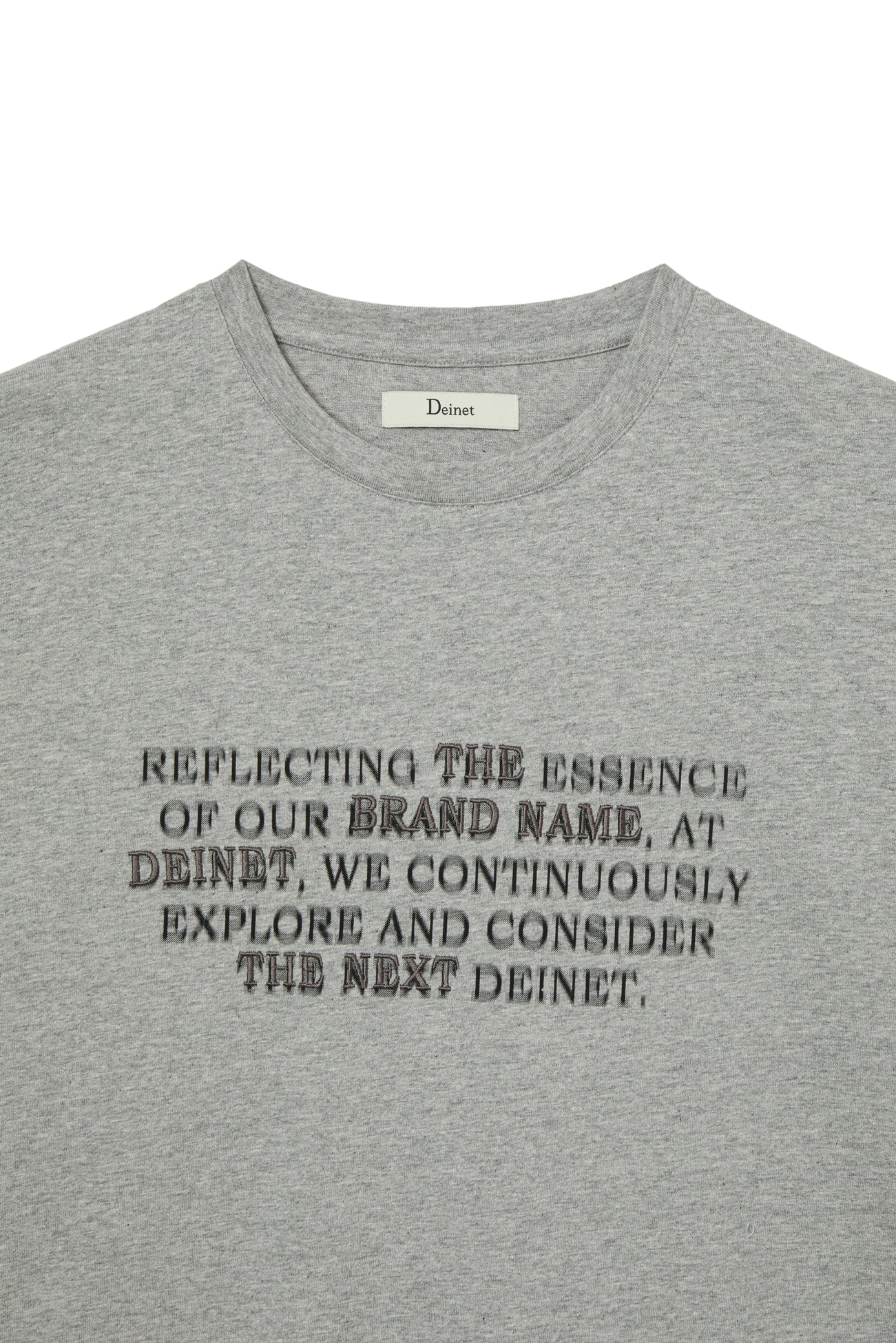 Deinet - Lettering T-Shirt (Melange Grey) product image 3 | TRAB K-Fashion Australia