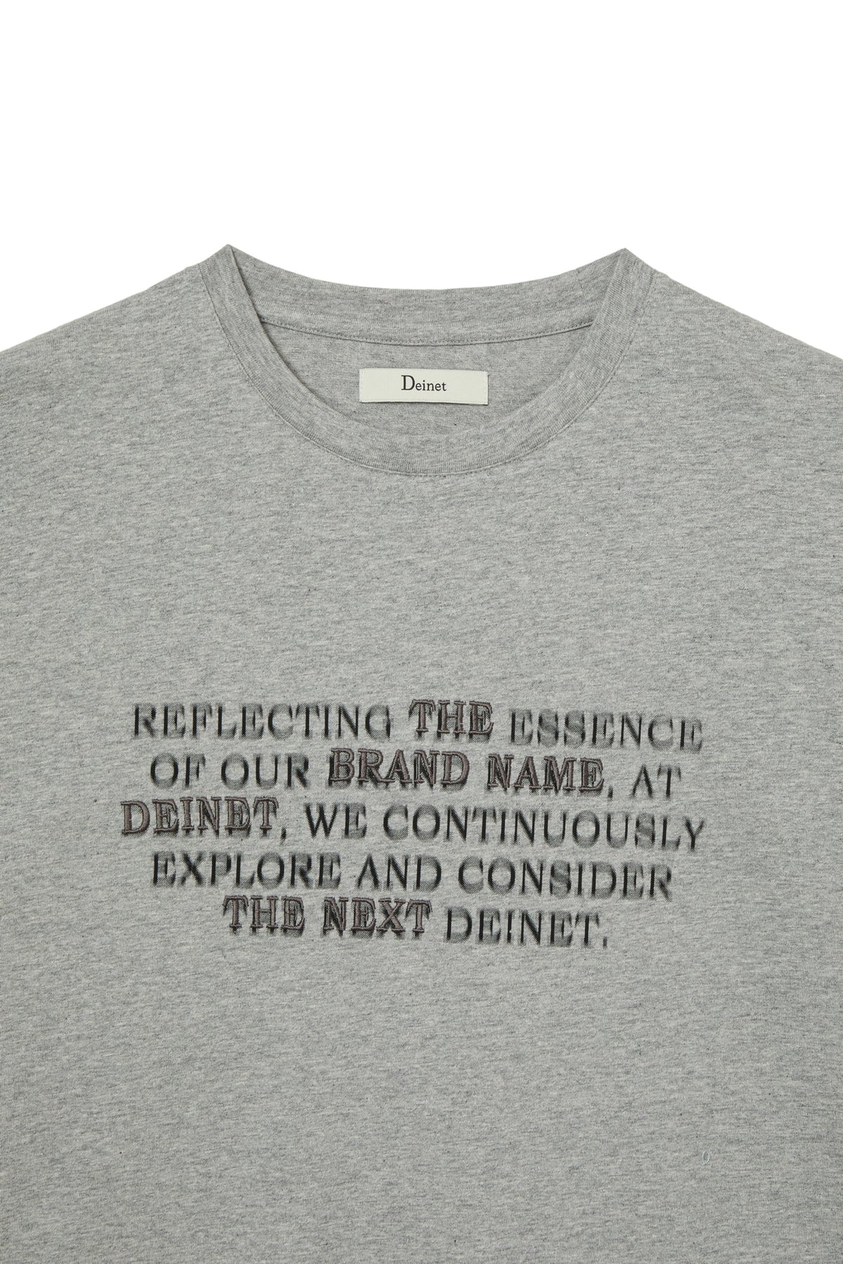 Deinet - Lettering T-Shirt (Melange Grey) product image 3 | TRAB K-Fashion Australia