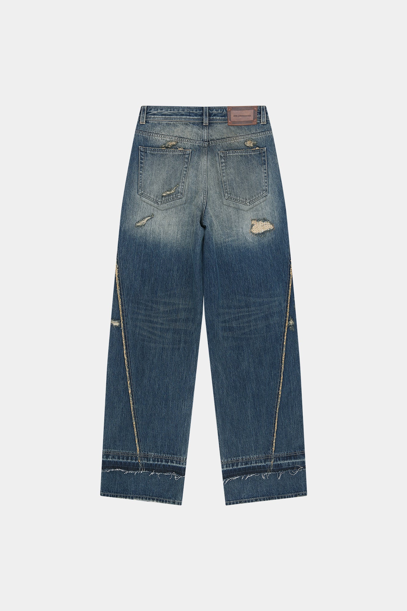 Andersson Bell - Layered Wide Jeans (blue) (Blue) product image 9 | TRAB K-Fashion Australia