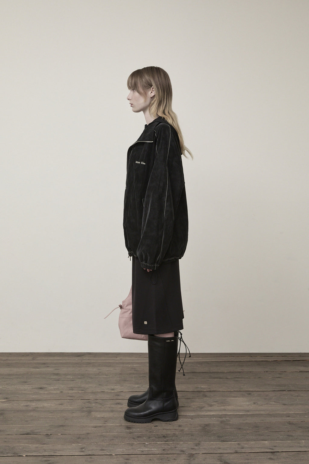 Matin Kim - Stitch Point High Neck Jumper (Black) product image 6 | TRAB K-Fashion Australia