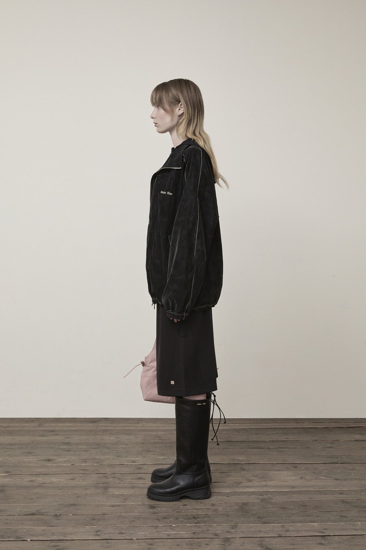 Matin Kim - Stitch Point High Neck Jumper (Black) product image 6 | TRAB K-Fashion Australia