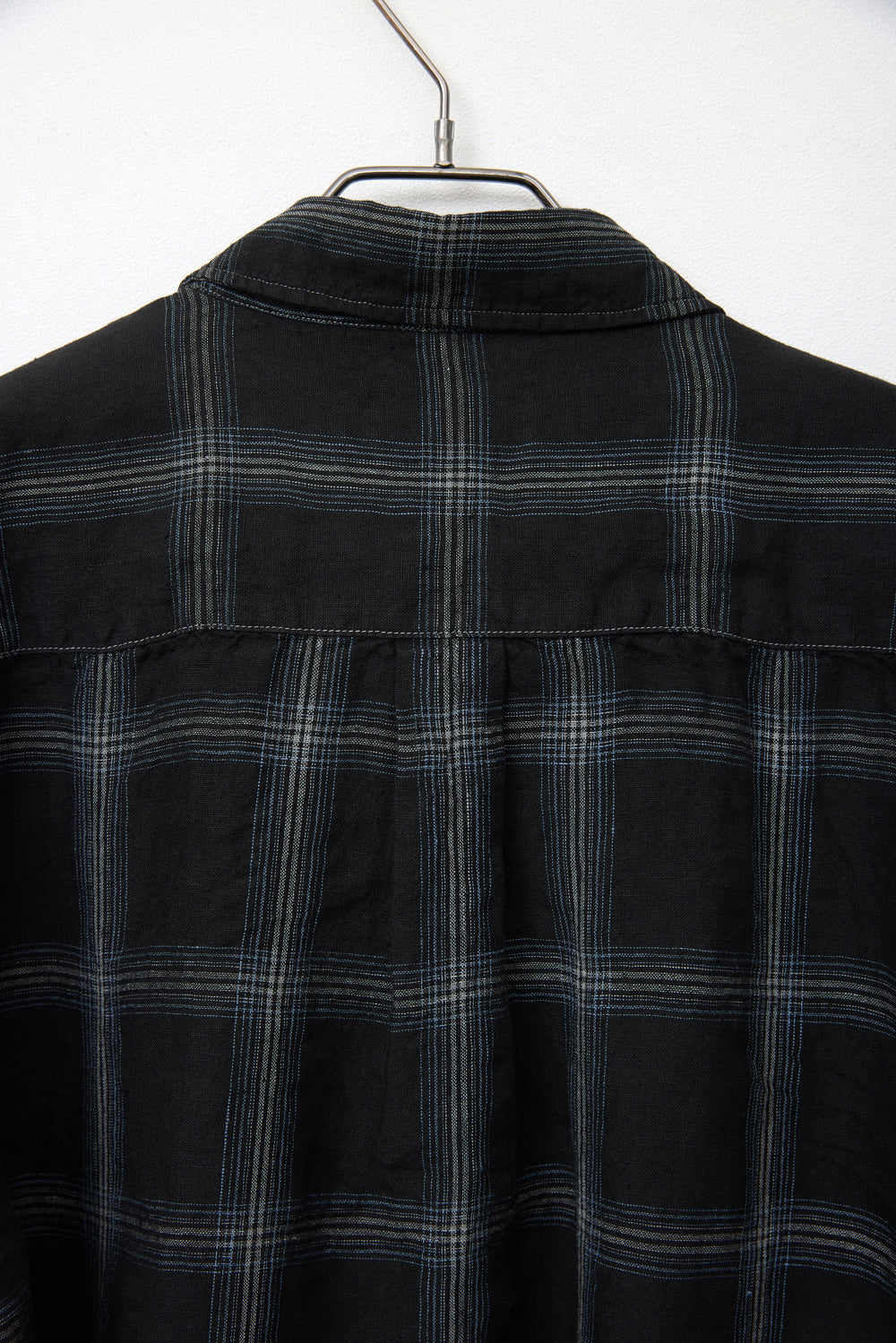 Hatchingroom - Felix Shirt Over Dyed Check Linen (Black) product image 6 | TRAB K-Fashion Australia