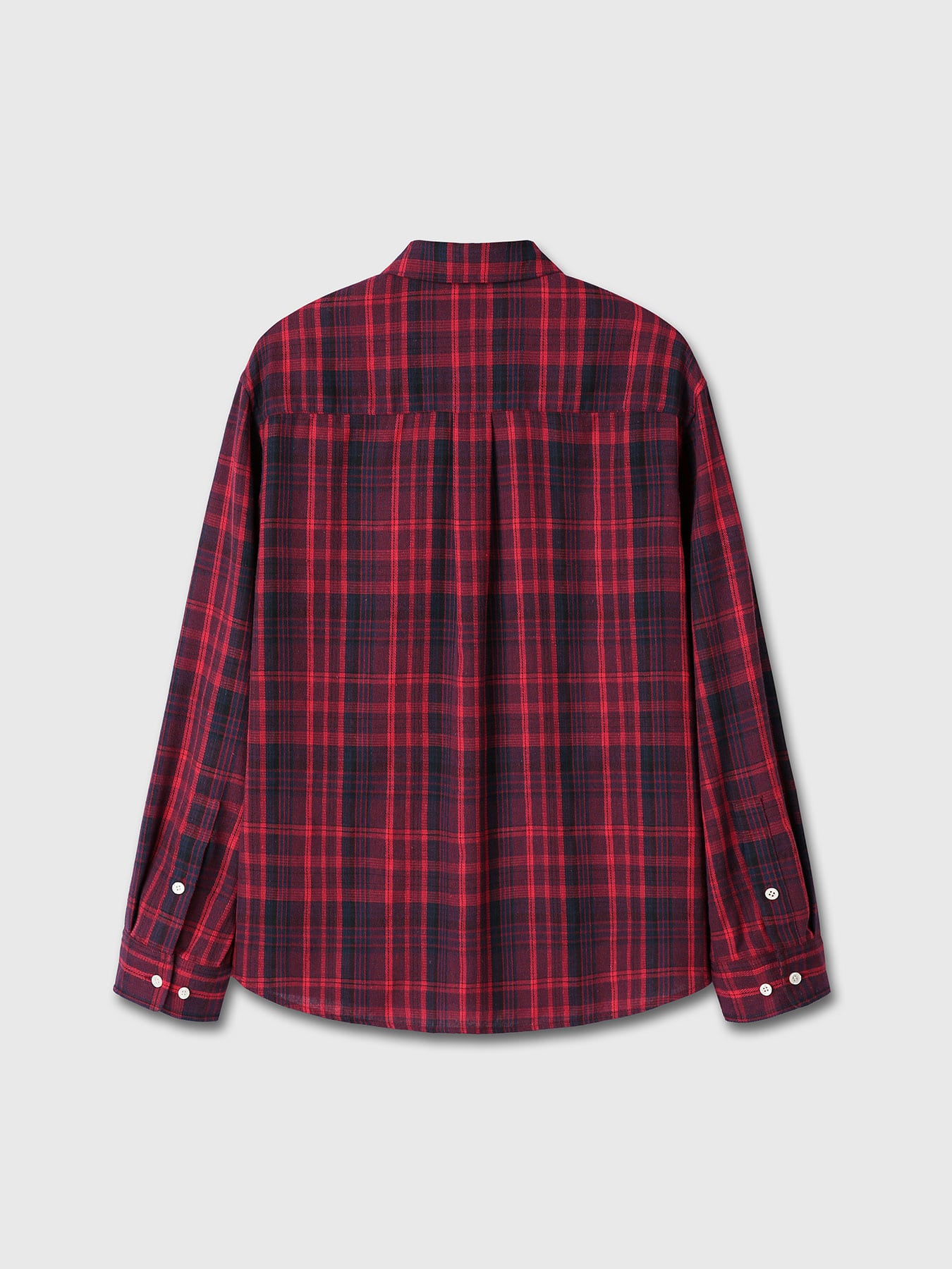 Tonywack - Washed Cotton Blend Check Shirt (Red/Blue) product image 11 | TRAB K-Fashion Australia