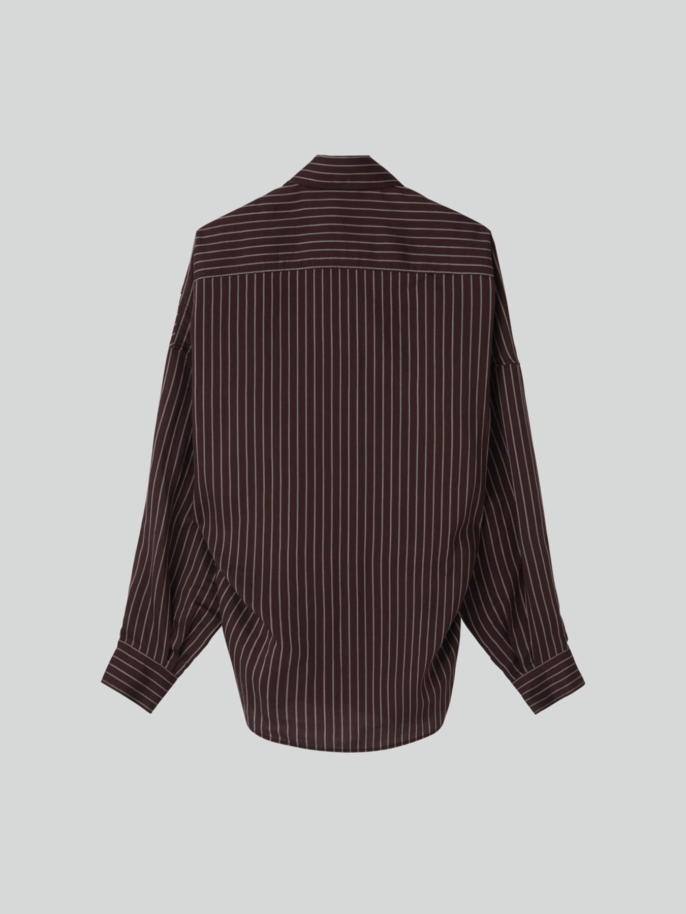 Recto - Double Layer Stripe Shirt (Red Brown) product image 10 | TRAB K-Fashion Australia