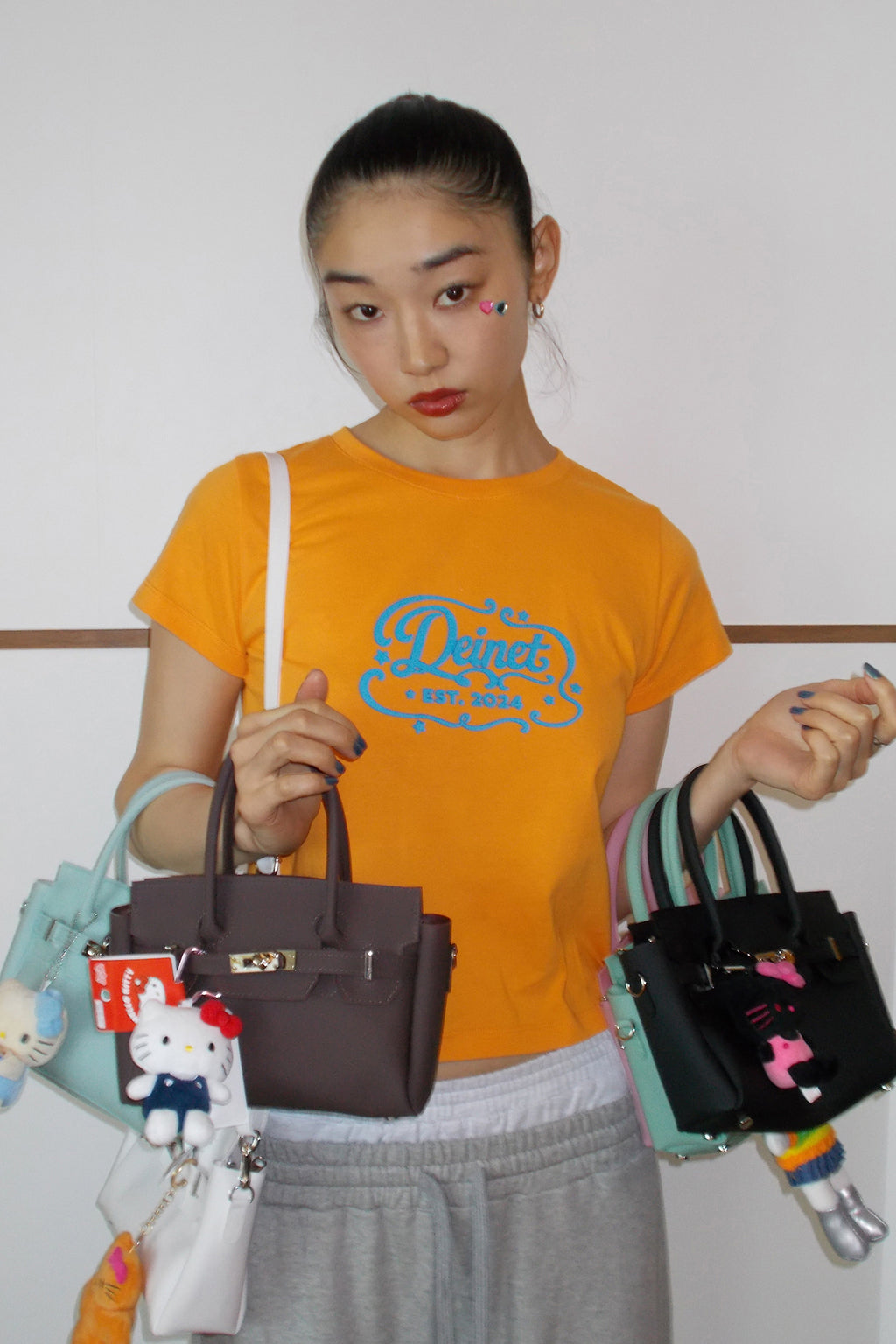 Deinet - Pop Color T-Shirt (Orange) product image 1 | TRAB K-Fashion Australia
