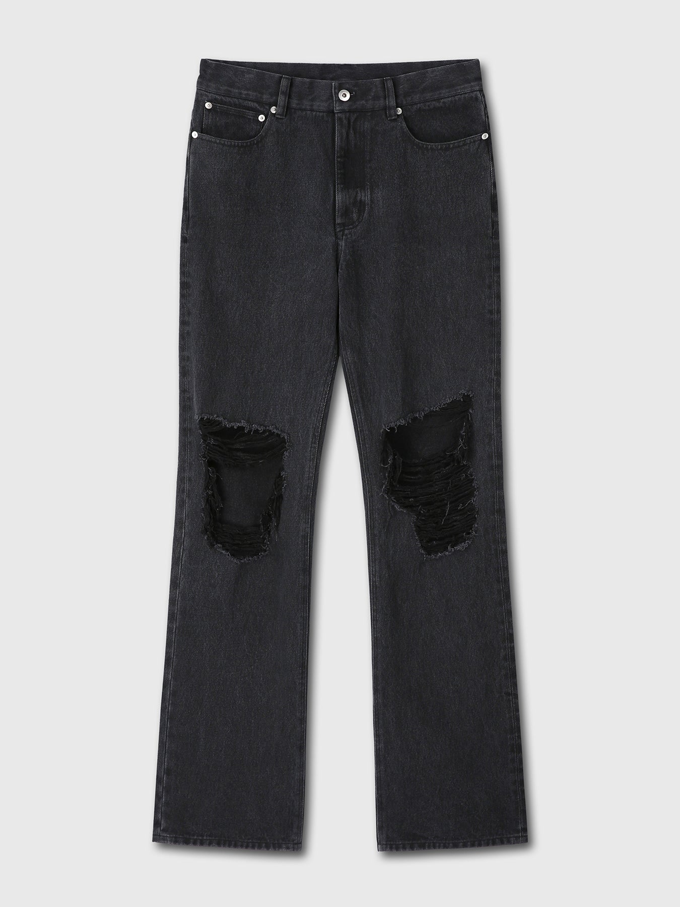Tonywack - Straight-Leg Destroyed Denim Jeans (Washed Black) product image 8 | TRAB K-Fashion Australia