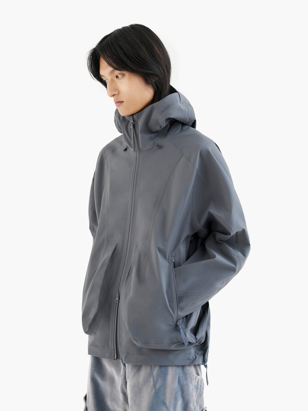 Jiyong Kim - Gore-Tex Draped Windbreaker (Grey) product image 4 | TRAB K-Fashion Australia
