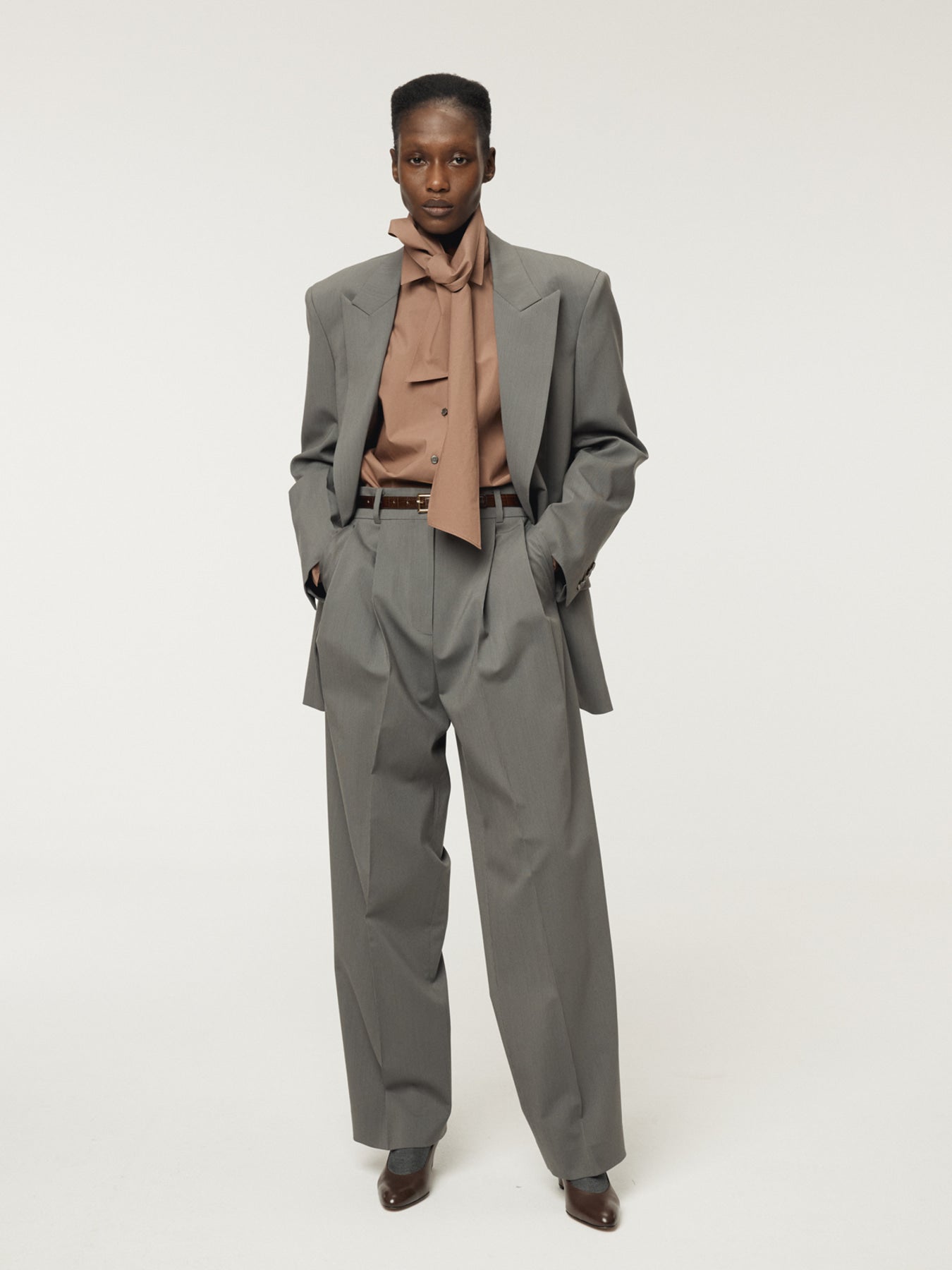 Recto - Powdery Cotton Scarf Shirt (Rust Pink) product image 7 | TRAB K-Fashion Australia