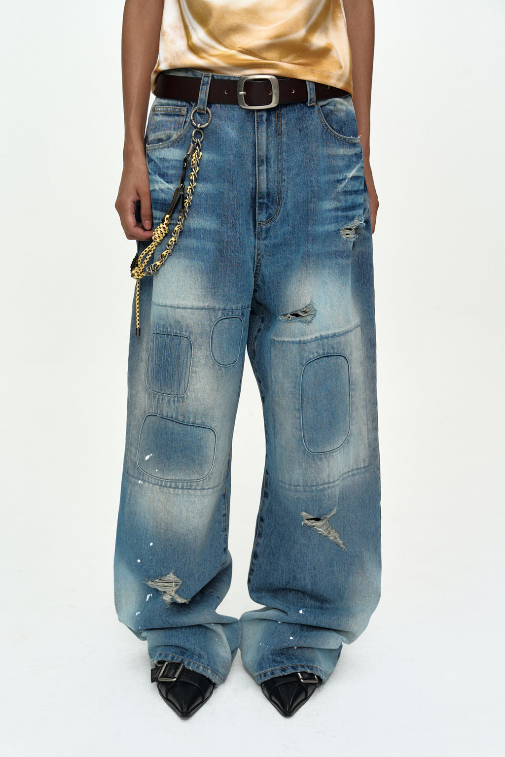 Andersson Bell - Repair Loose-Fit Jeans (Blue) product image 4 | TRAB K-Fashion Australia