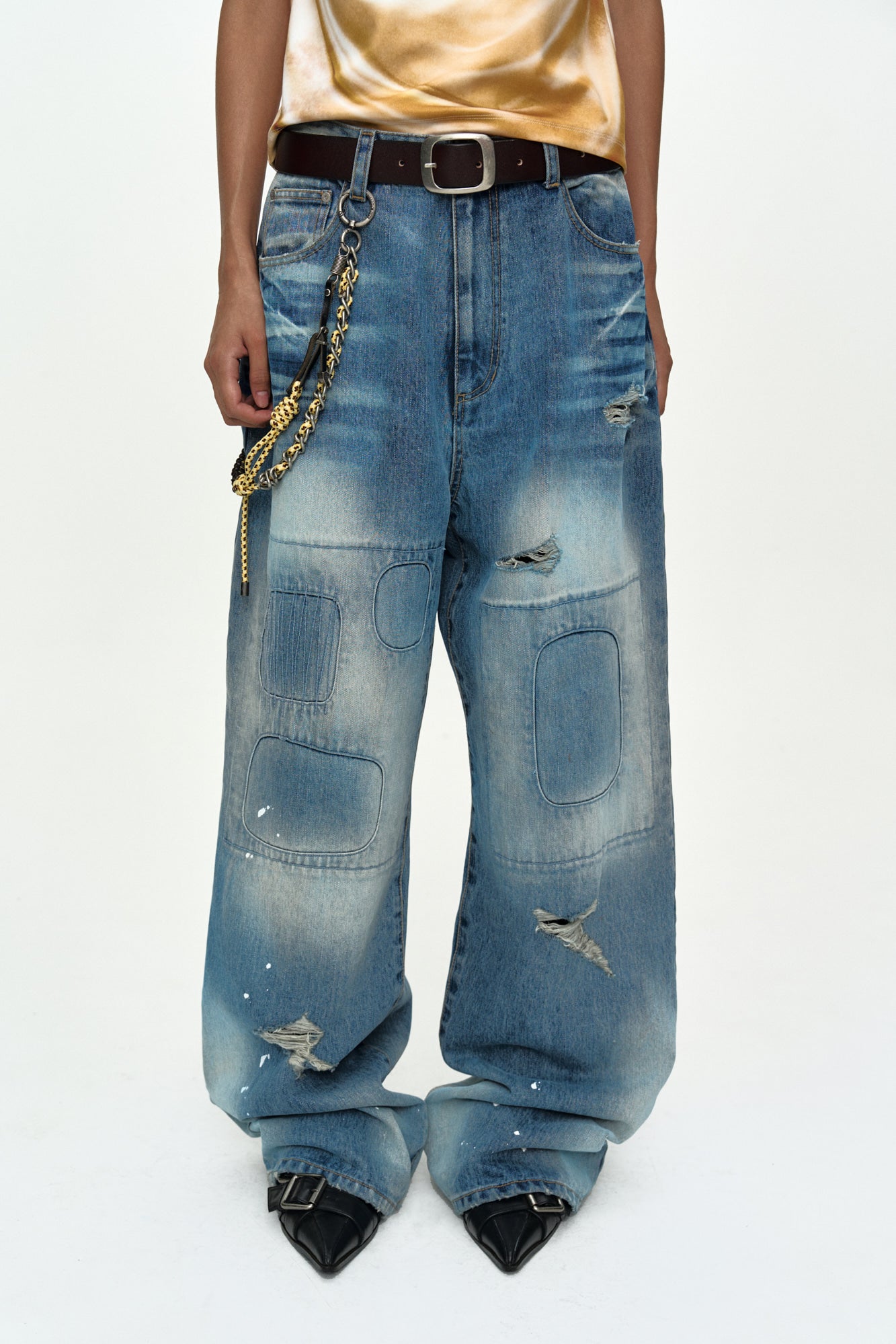 Andersson Bell - Repair Loose-Fit Jeans (Blue) product image 4 | TRAB K-Fashion Australia