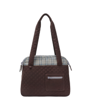 Coyseio - Check Quilted Tote Bag (Brown) product image 1 | TRAB K-Fashion Australia