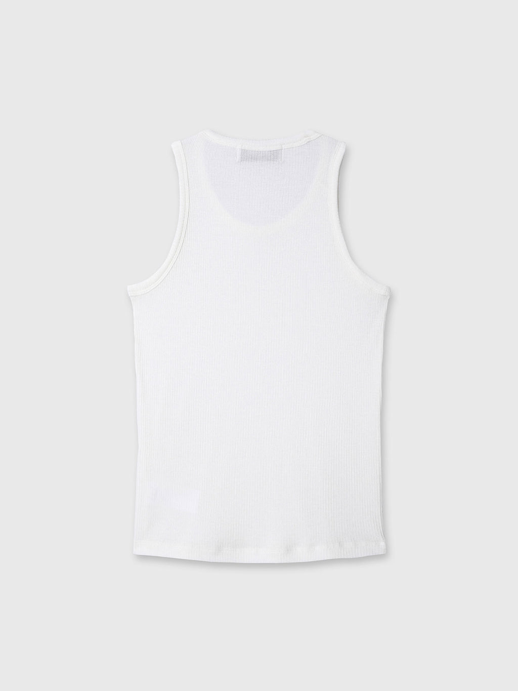 Tonywack - Silk Lyocell Rib Tank Top Japanese Fabric (White) product image 8 | TRAB K-Fashion Australia