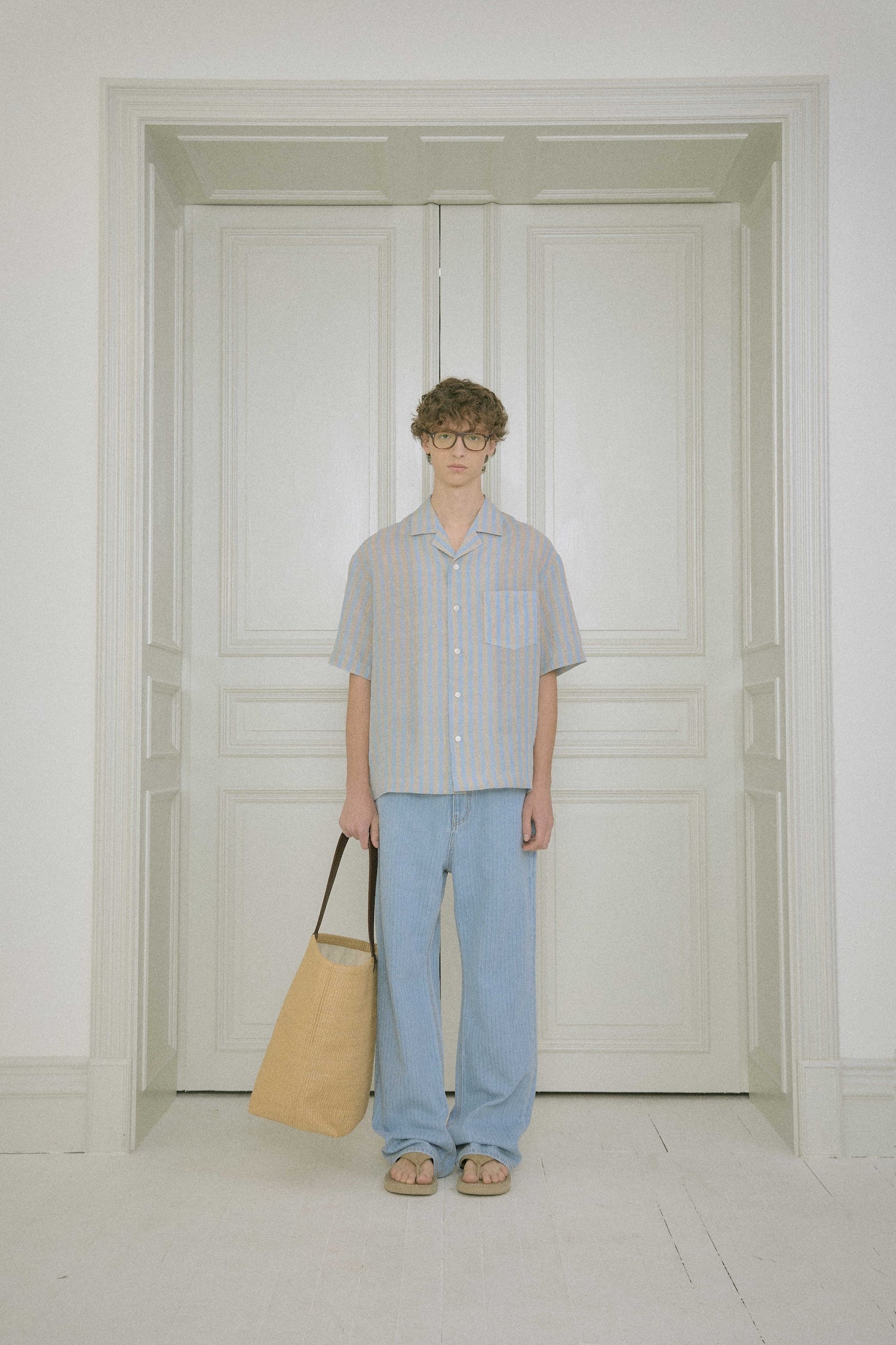 Stu - Embo Stripe Denim Pants Light (Blue) product image 13 | TRAB K-Fashion Australia