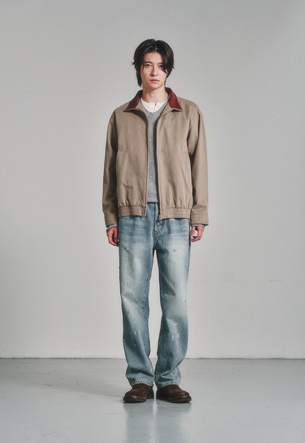 Art if acts - Washed Leather Collar Jacket (Beige) product image 2 | TRAB K-Fashion Australia