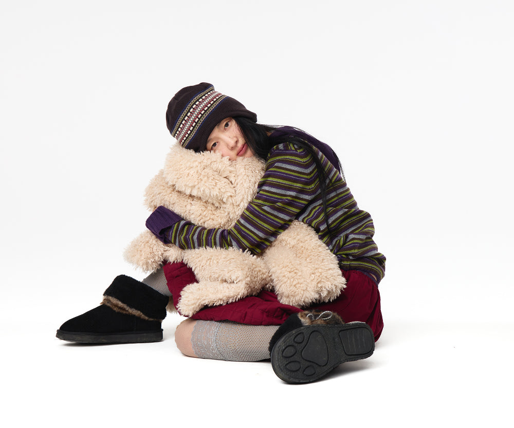 Coyseio - Soft Fur Coat (Light Beige) product image 3 | TRAB K-Fashion Australia