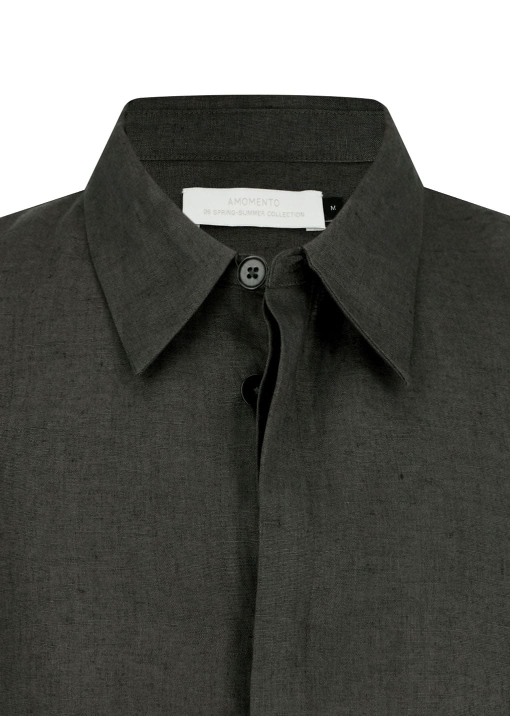 Amomento - Linen Oversized Shirt (Khaki Grey) product image 11 | TRAB K-Fashion Australia