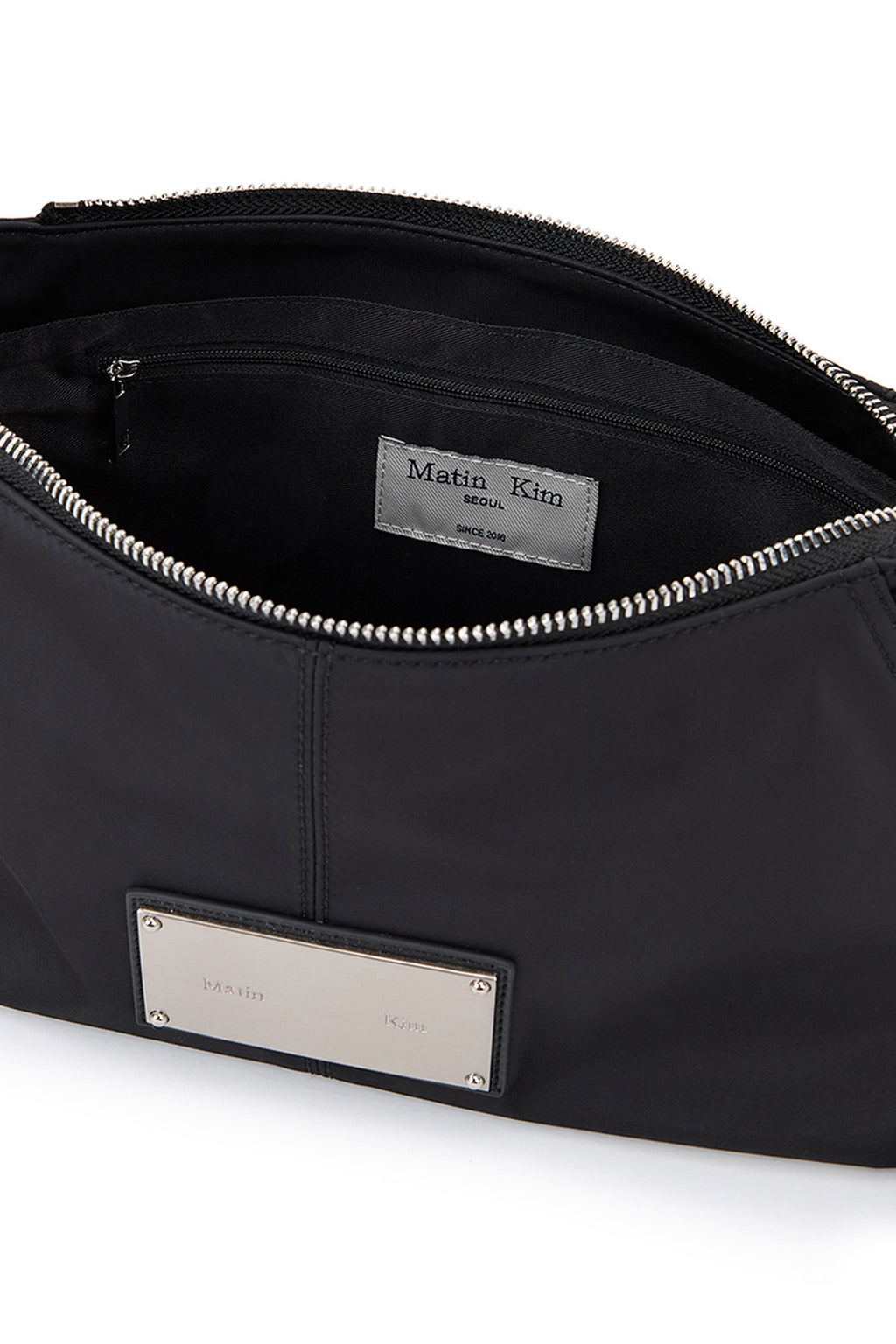 Matin Kim - Side Zipper Fabric Two Way Bag (Black) product image 4 | TRAB K-Fashion Australia