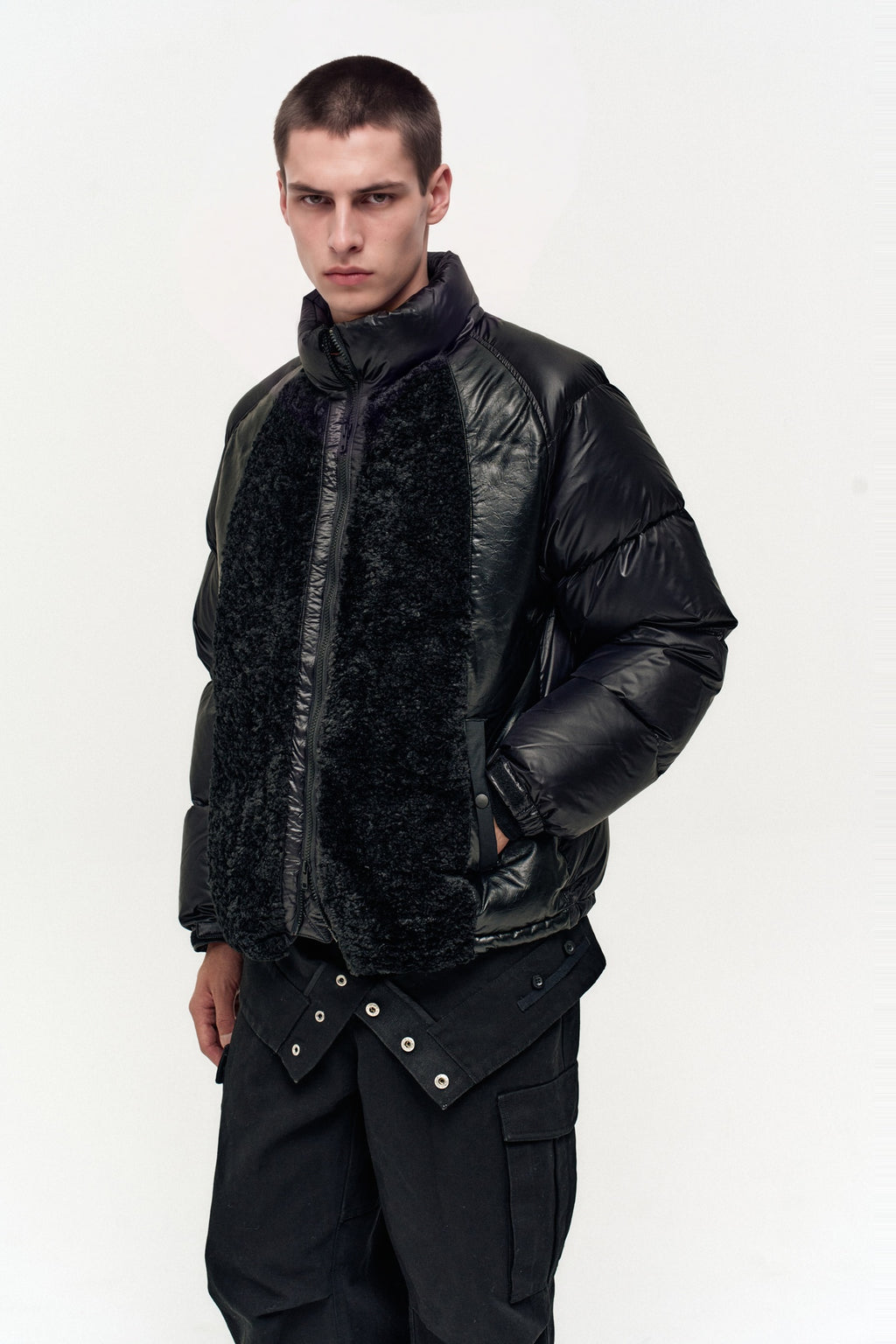 Andersson Bell - Triple Patch Puffer Down Jacket (Black) product image 2 | TRAB K-Fashion Australia