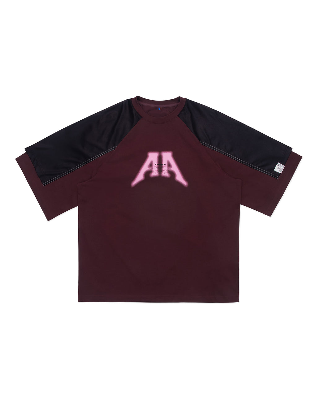Ader Error - Nolc logo raglan t-shirt (Burgundy) product image 10 | TRAB K-Fashion Australia