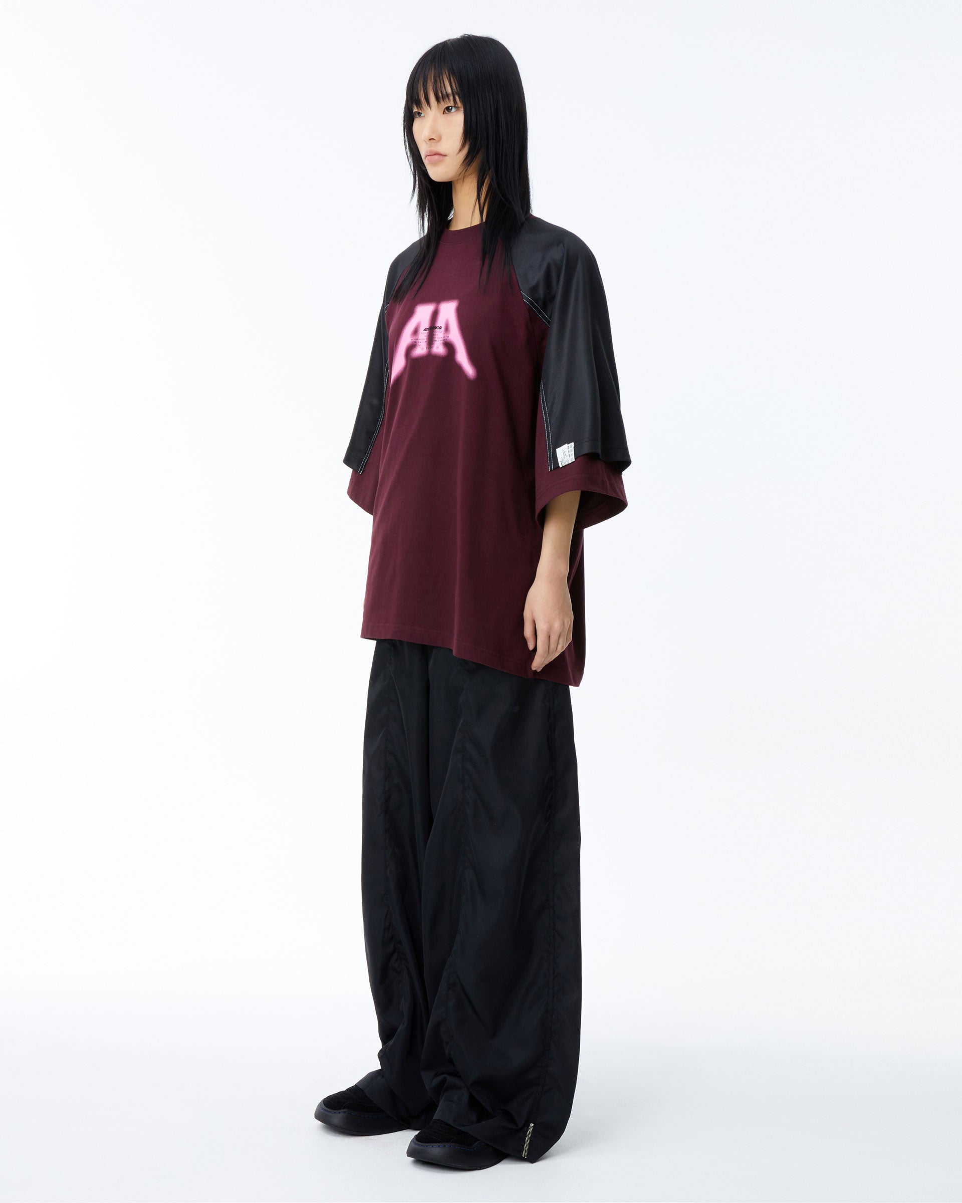 Ader Error - Nolc logo raglan t-shirt (Burgundy) product image 4 | TRAB K-Fashion Australia