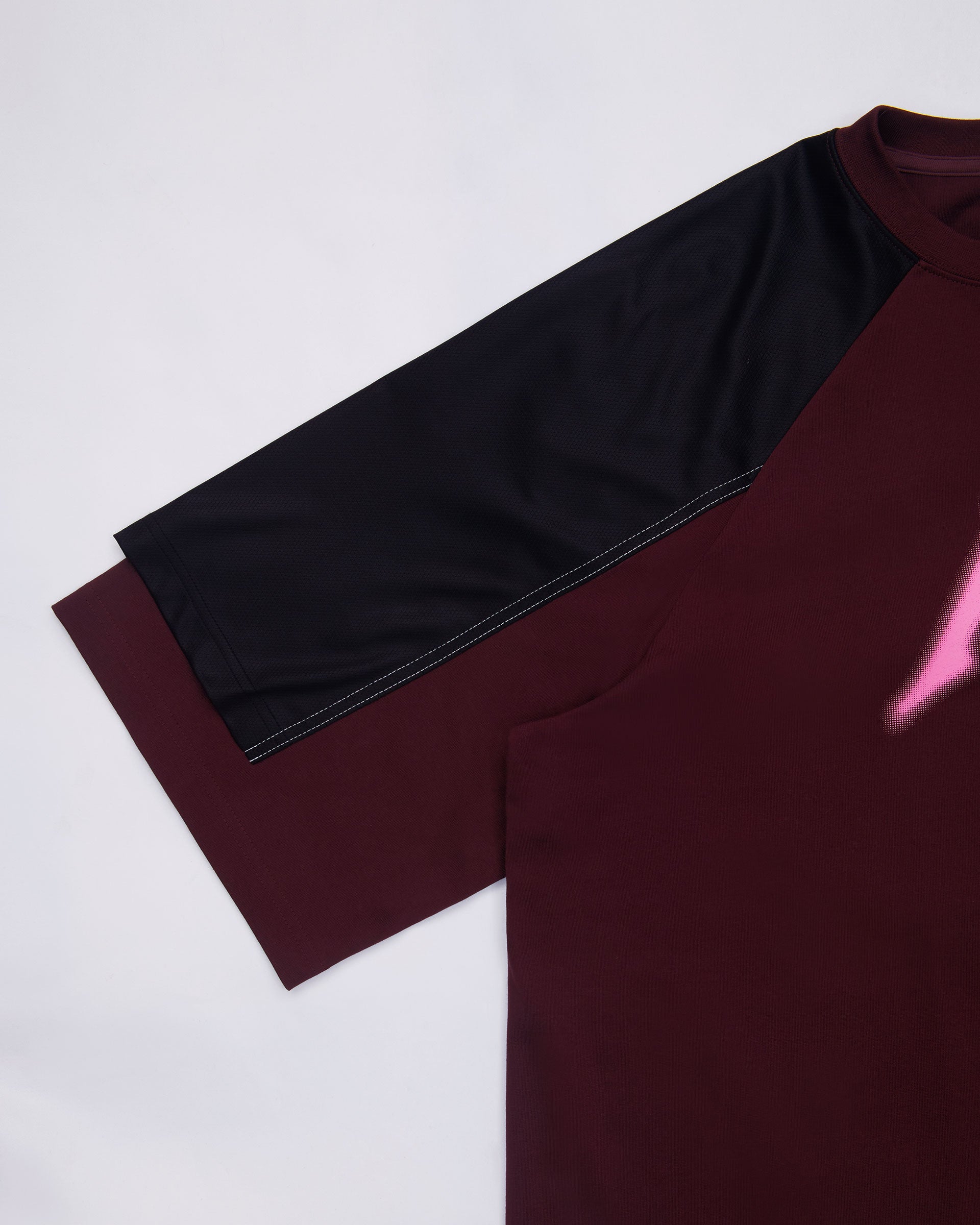 Ader Error - Nolc logo raglan t-shirt (Burgundy) product image 7 | TRAB K-Fashion Australia