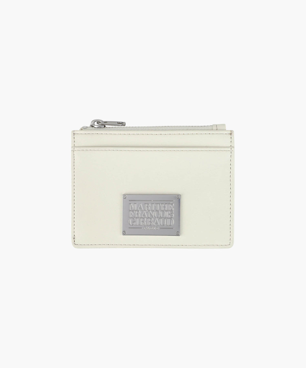 Marithe & Francois Girbaud - Classic Logo Zip Card Wallet (Ivory) product image 1 | TRAB K-Fashion Australia