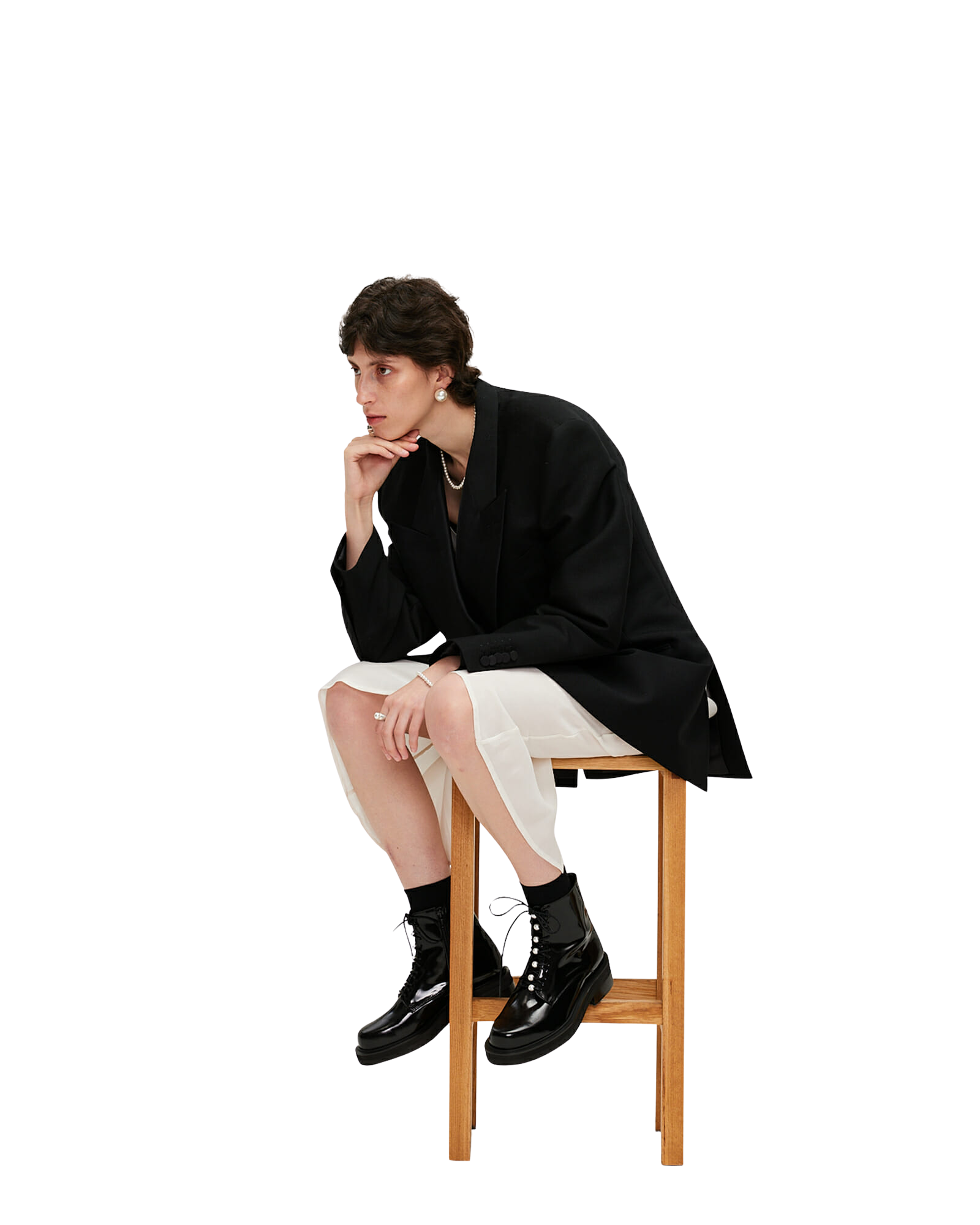 Kimhe Kim - Wool-Silk Tuxedo Jacket (Black) product image 6 | TRAB K-Fashion Australia
