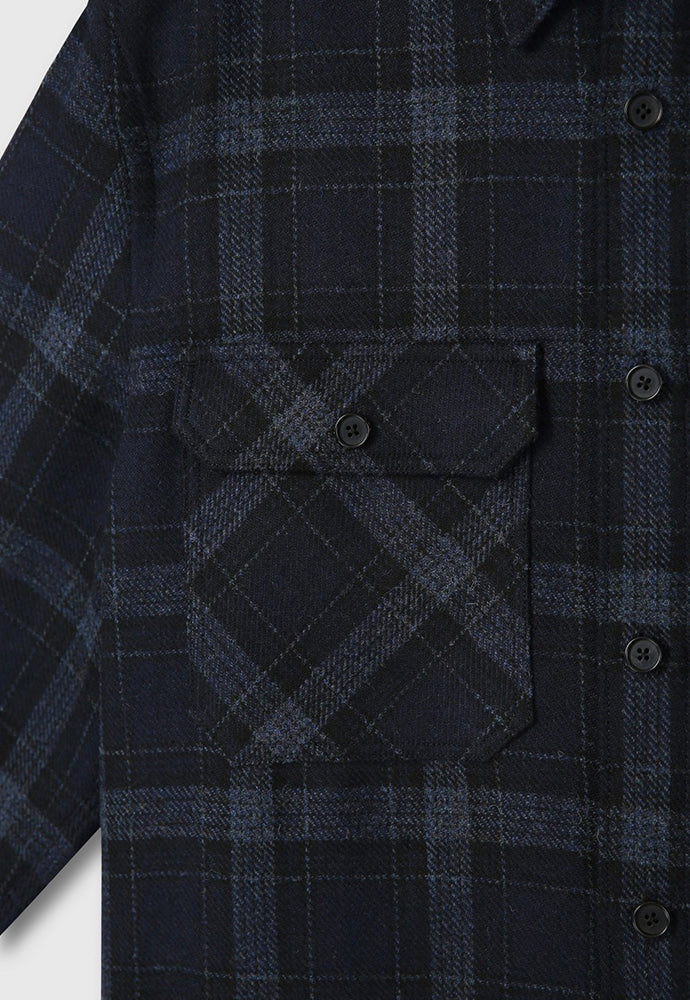 Tonywack - Wool Flannel Check Shirt (Navy) product image 13 | TRAB K-Fashion Australia