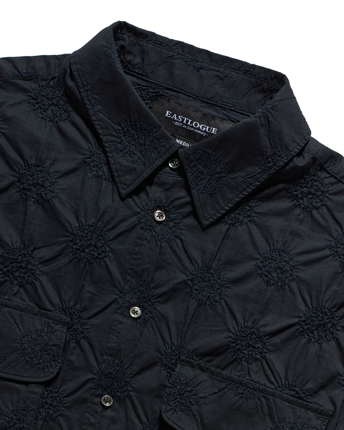 Eastlogue - Comfy Half Shirts (Navy Dot Embroidery) product image 3 | TRAB K-Fashion Australia