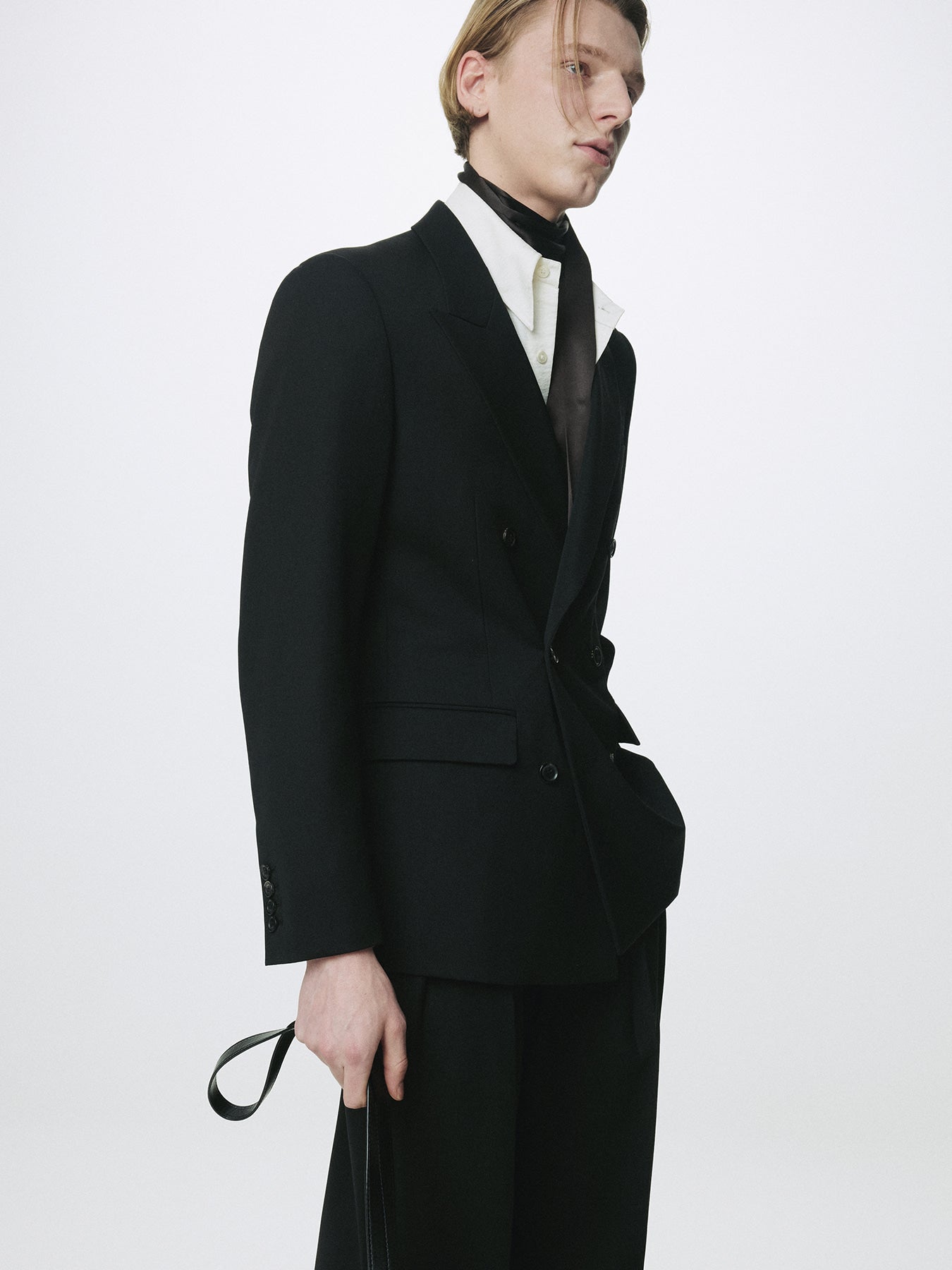 Tonywack - Wool Double-Breasted Tailored Jacket (Black) product image 8 | TRAB K-Fashion Australia