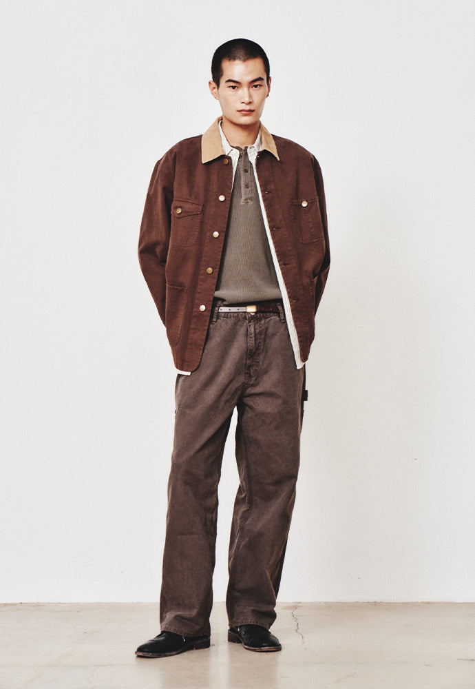 Art if acts - Garment Washed Chore Jacket (Vintage Brown) product image 4 | TRAB K-Fashion Australia