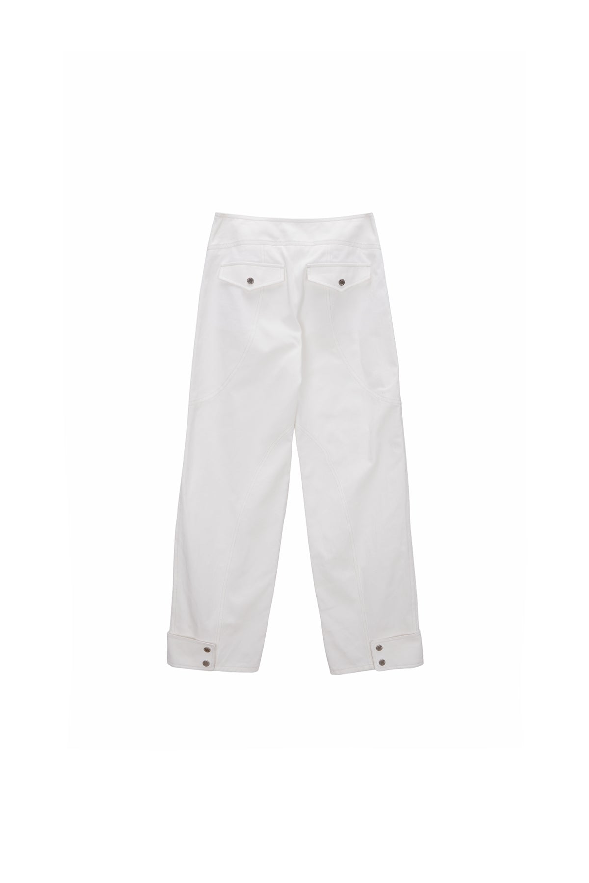 Matin Kim - Wavy Stitch Zipper Cotton Pants (White) product image 2 | TRAB K-Fashion Australia