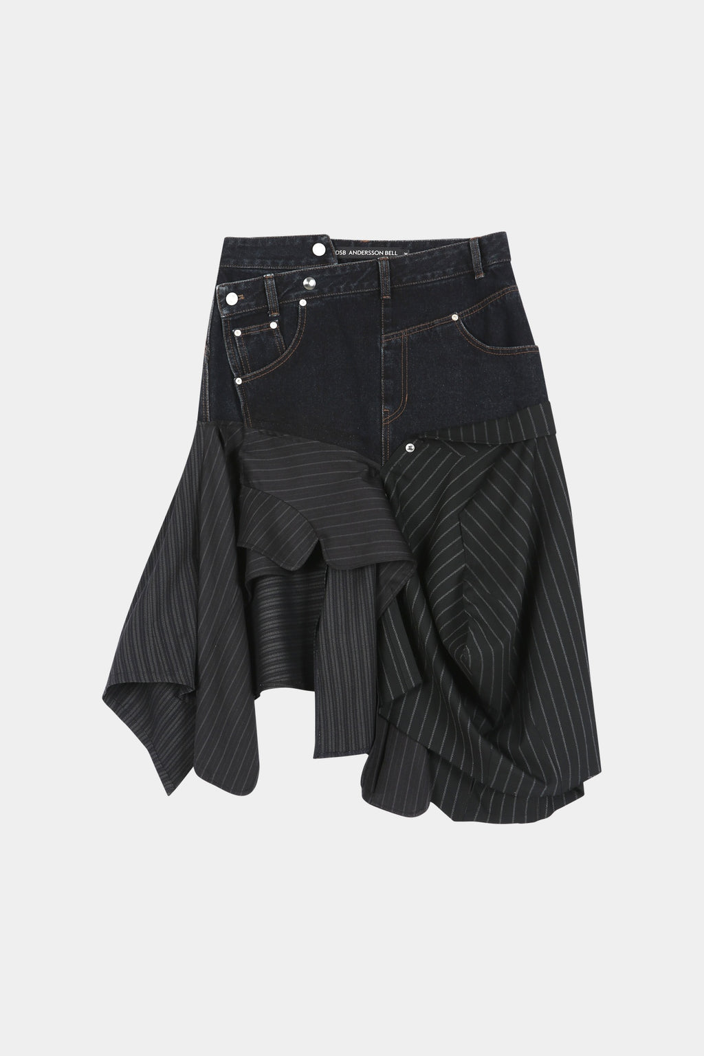 Andersson Bell - Reworked Denim Panel Wrap Skirt (Black) product image 11 | TRAB K-Fashion Australia