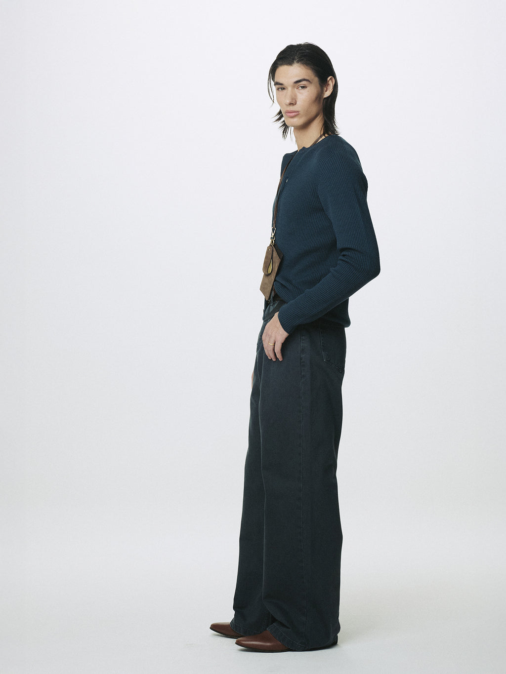 Tonywack - Wide-Leg Denim Jeans (Faded Carbon) product image 3 | TRAB K-Fashion Australia