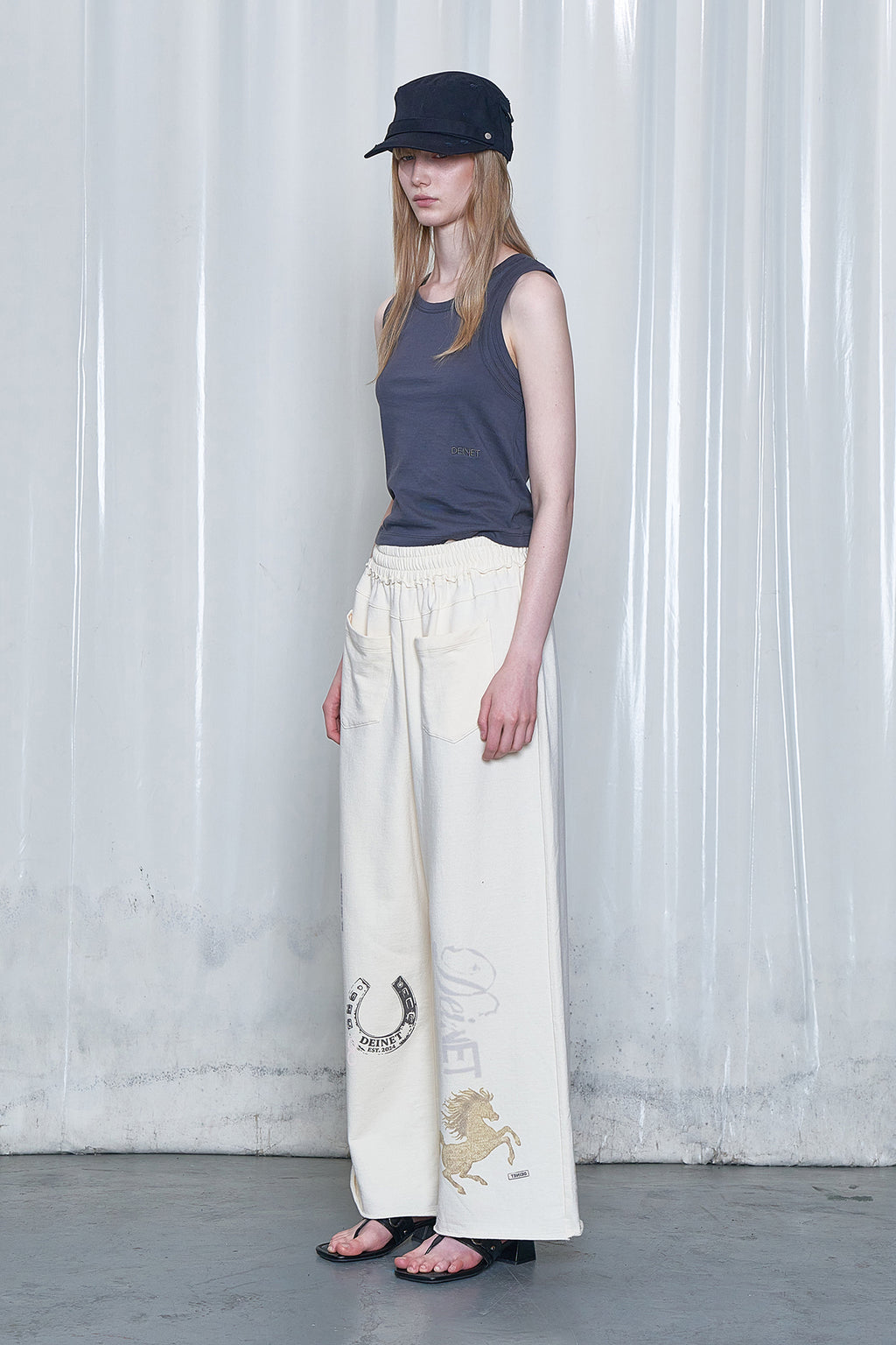 Deinet - Lucky Spur Archive Sweat Pants (Ivory) product image 2 | TRAB K-Fashion Australia