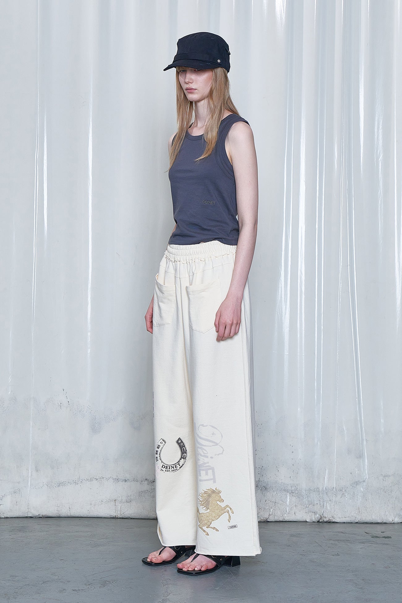 Deinet - Lucky Spur Archive Sweat Pants (Ivory) product image 2 | TRAB K-Fashion Australia