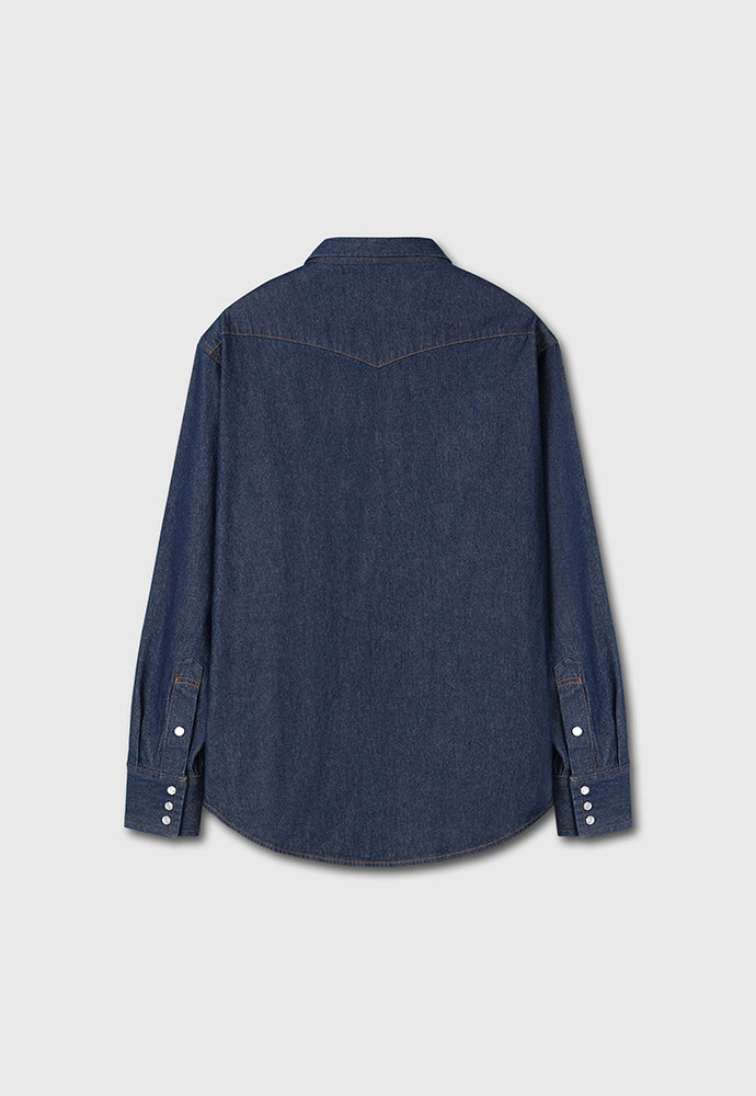 Tonywack - Rinsed Denim Western Shirt (Indigo) product image 8 | TRAB K-Fashion Australia