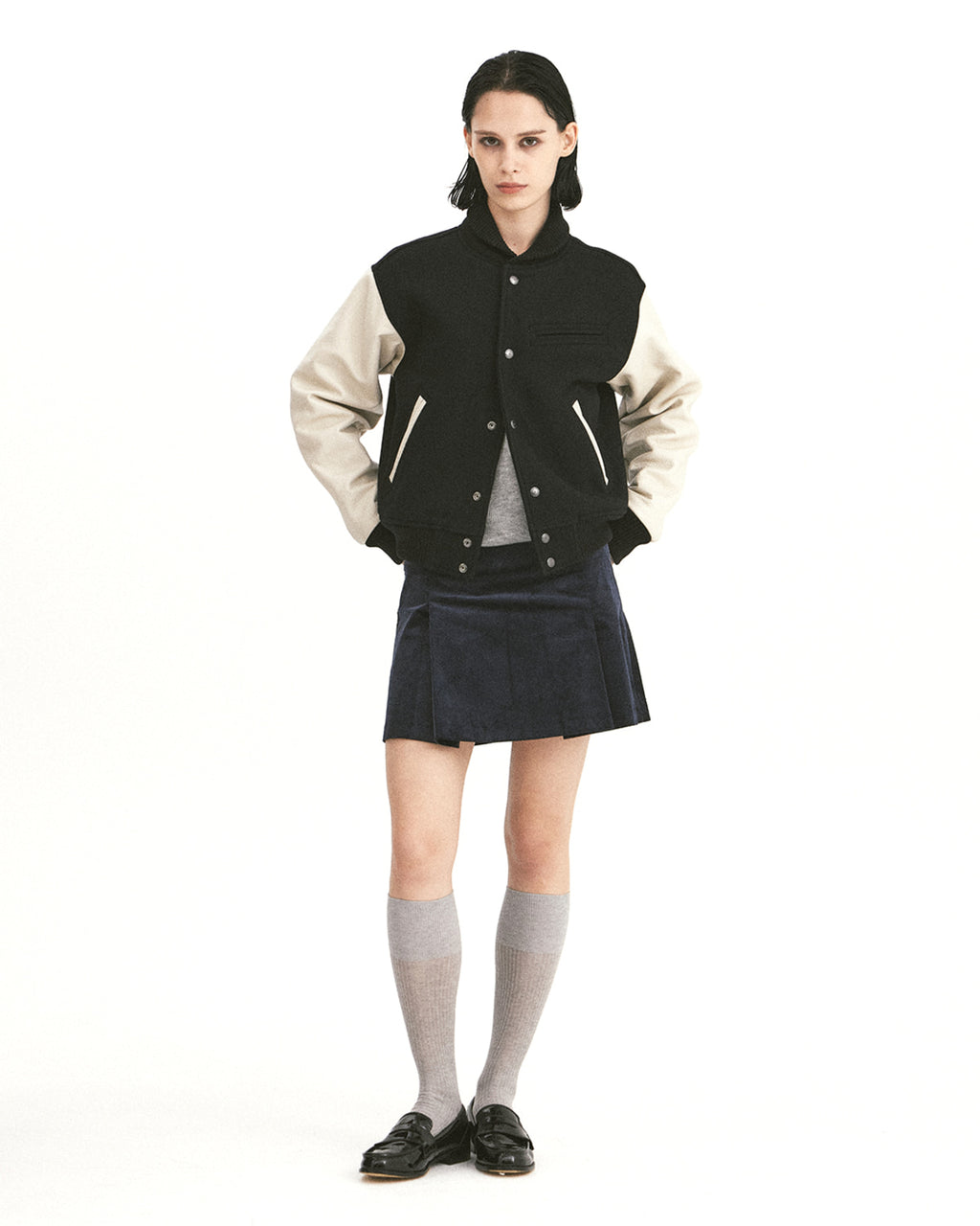 Eastlogue - Stadium Jumper (Black Melton Wool) product image 4 | TRAB K-Fashion Australia