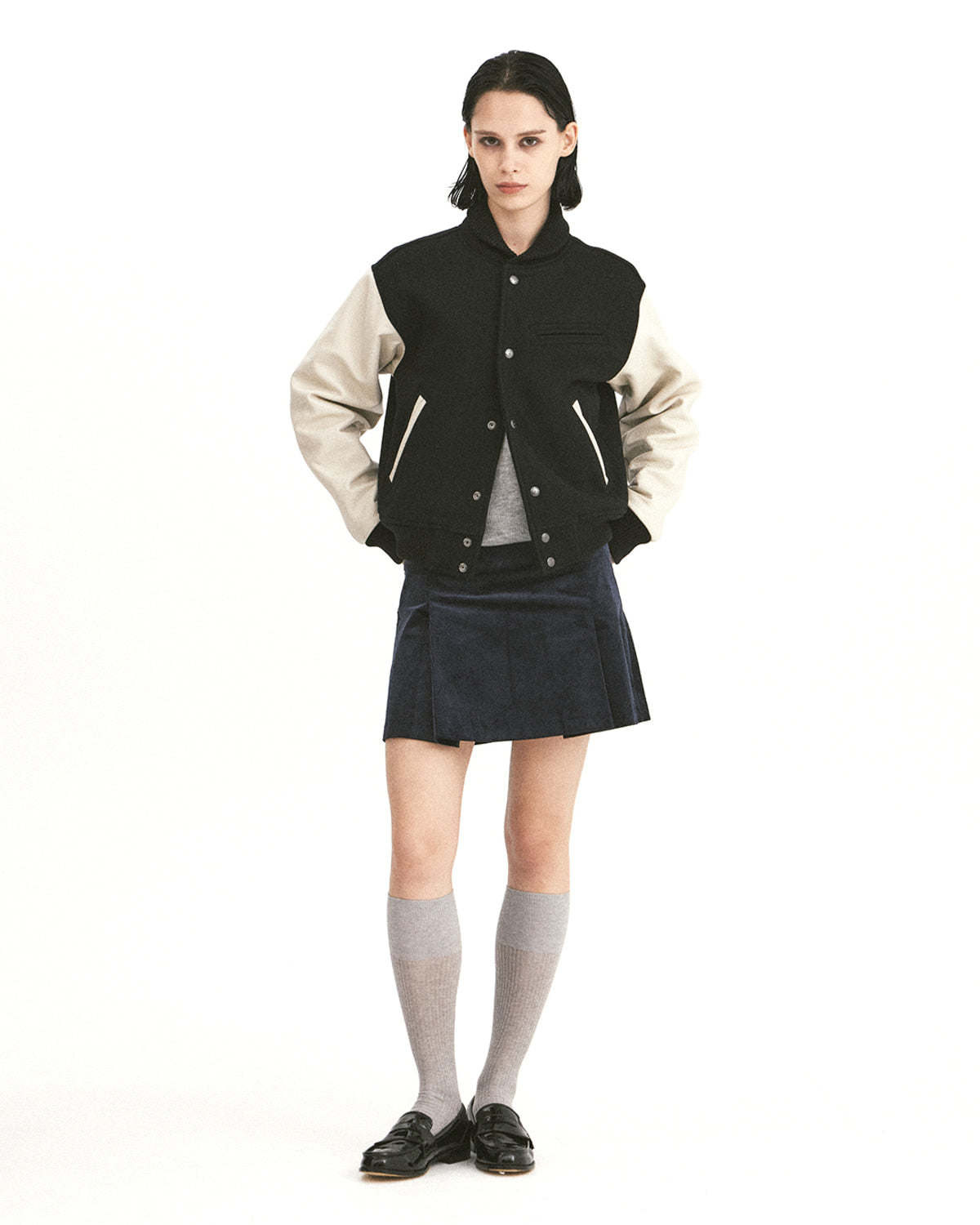 Eastlogue - Stadium Jumper (Black Melton Wool) product image 4 | TRAB K-Fashion Australia