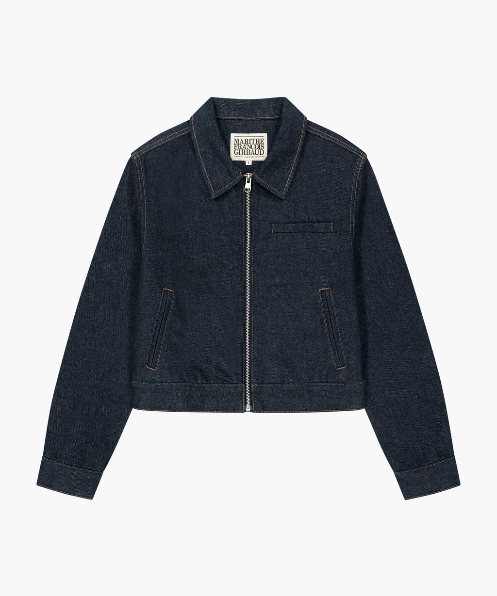 Marithe & Francois Girbaud - Crop Denim Blouson Jacket (Indigo) product image 6 | TRAB K-Fashion Australia