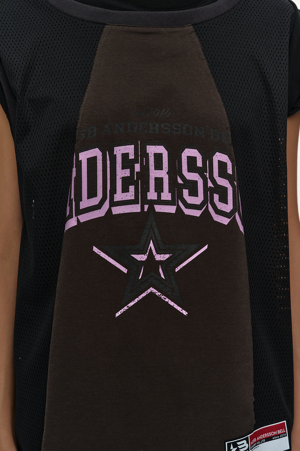 Andersson Bell - Basketball Jersey Layered Roll Up T-Shirt (Black/Brown) product image 6 | TRAB K-Fashion Australia