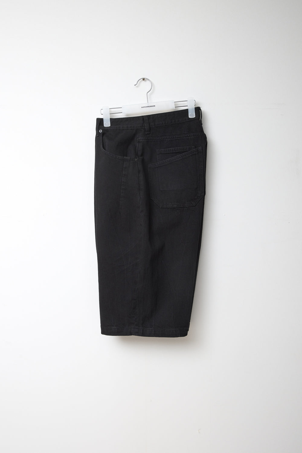 Hatchingroom - Bermuda Denim Shorts Crinkle (Black) product image 3 | TRAB K-Fashion Australia